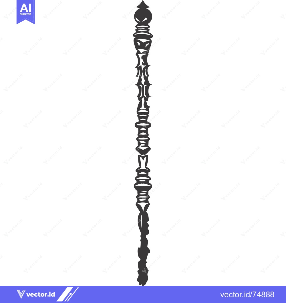 Premium Vector dari Ornate Black and White Decorative Vertical Element