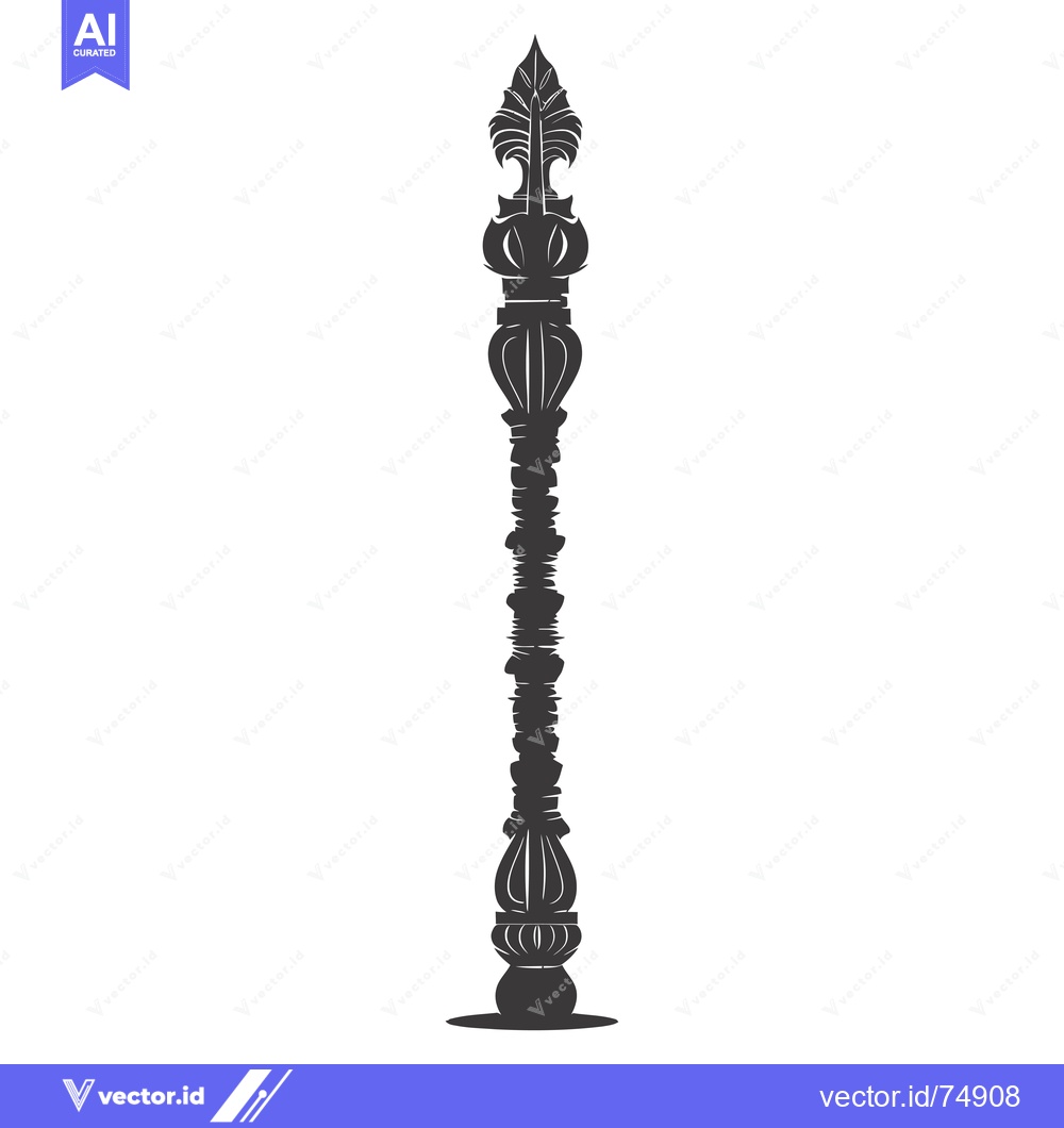 Premium Vector of Ornate Decorative Column with Intricate Design