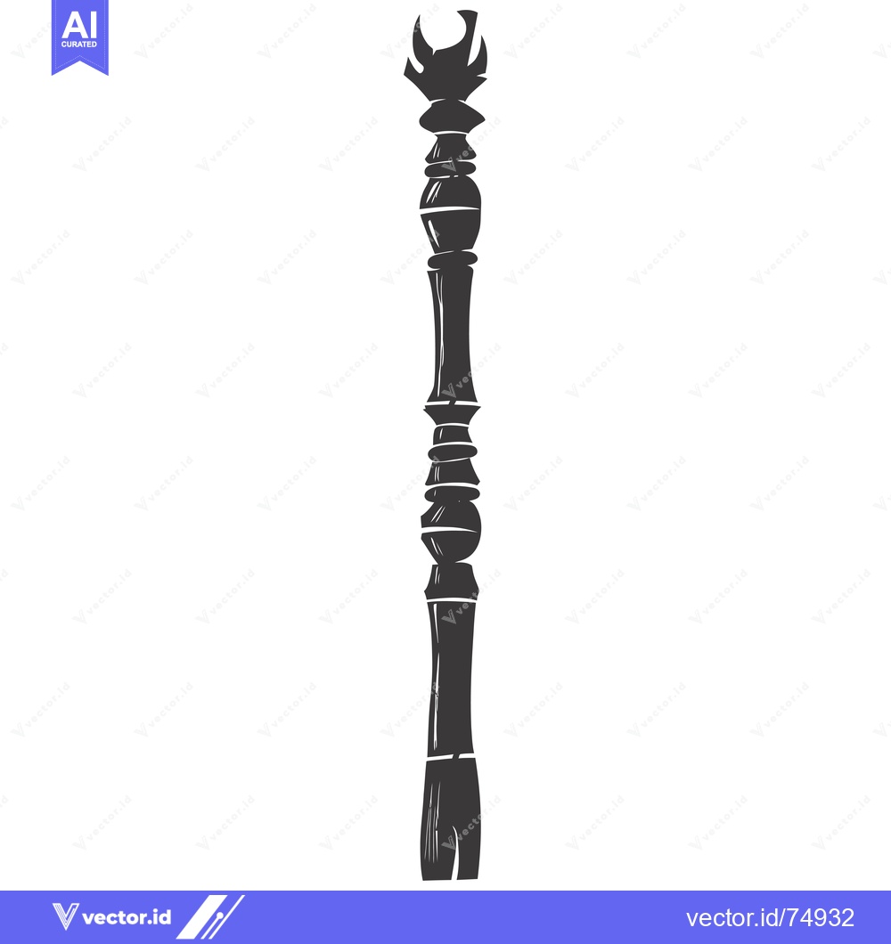 Premium Vector dari Black and White Illustration of a Tall Ornate Column