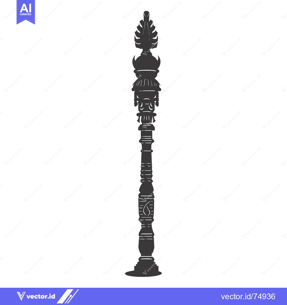 Premium Vector dari Ornate Ornamental Pillar with Elaborate Top