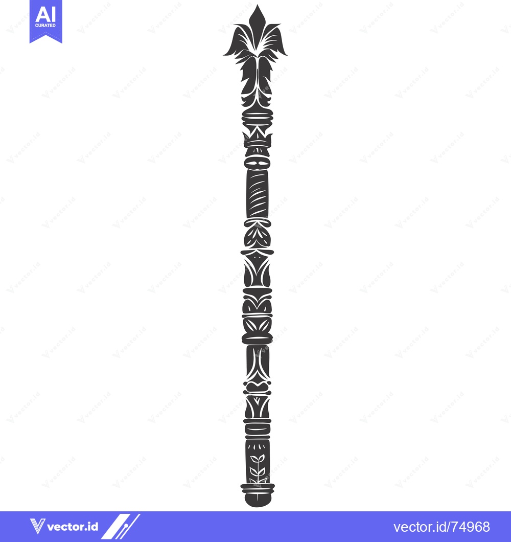 Premium Vector dari Ornate Black and White Decorative Column