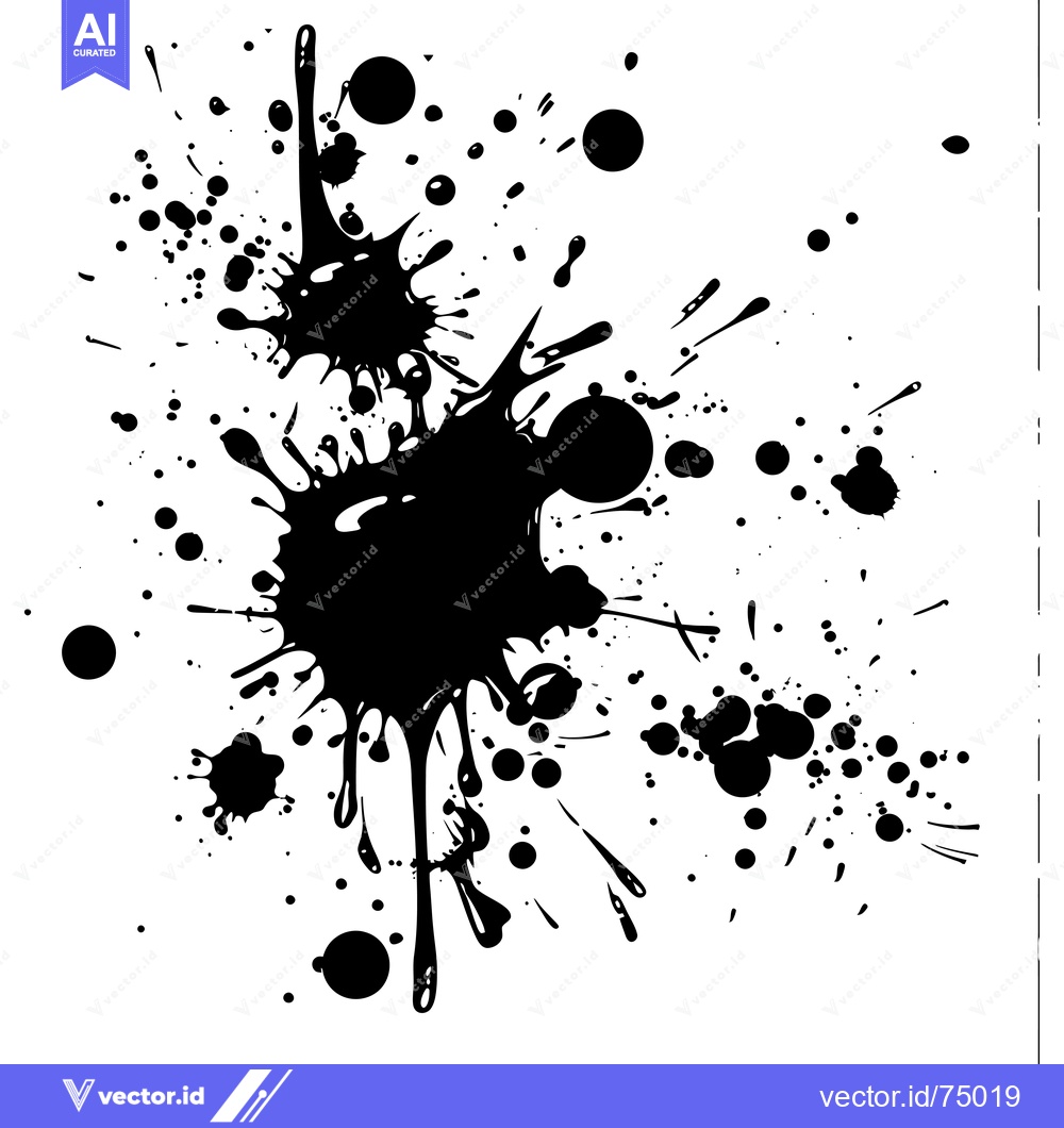 Premium Vector dari Abstract Black Ink Splatter Pattern