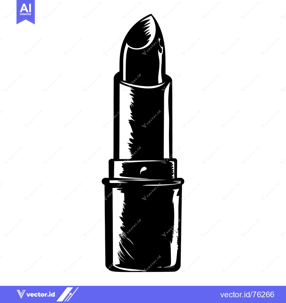 Premium Vector dari Black and White Illustration of a Lipstick Tube