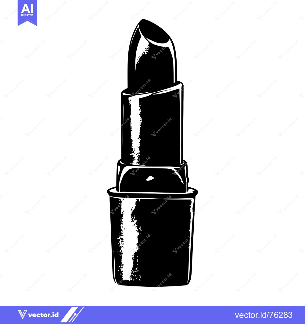 Premium Vector dari Black and White Illustration of a Lipstick Tube