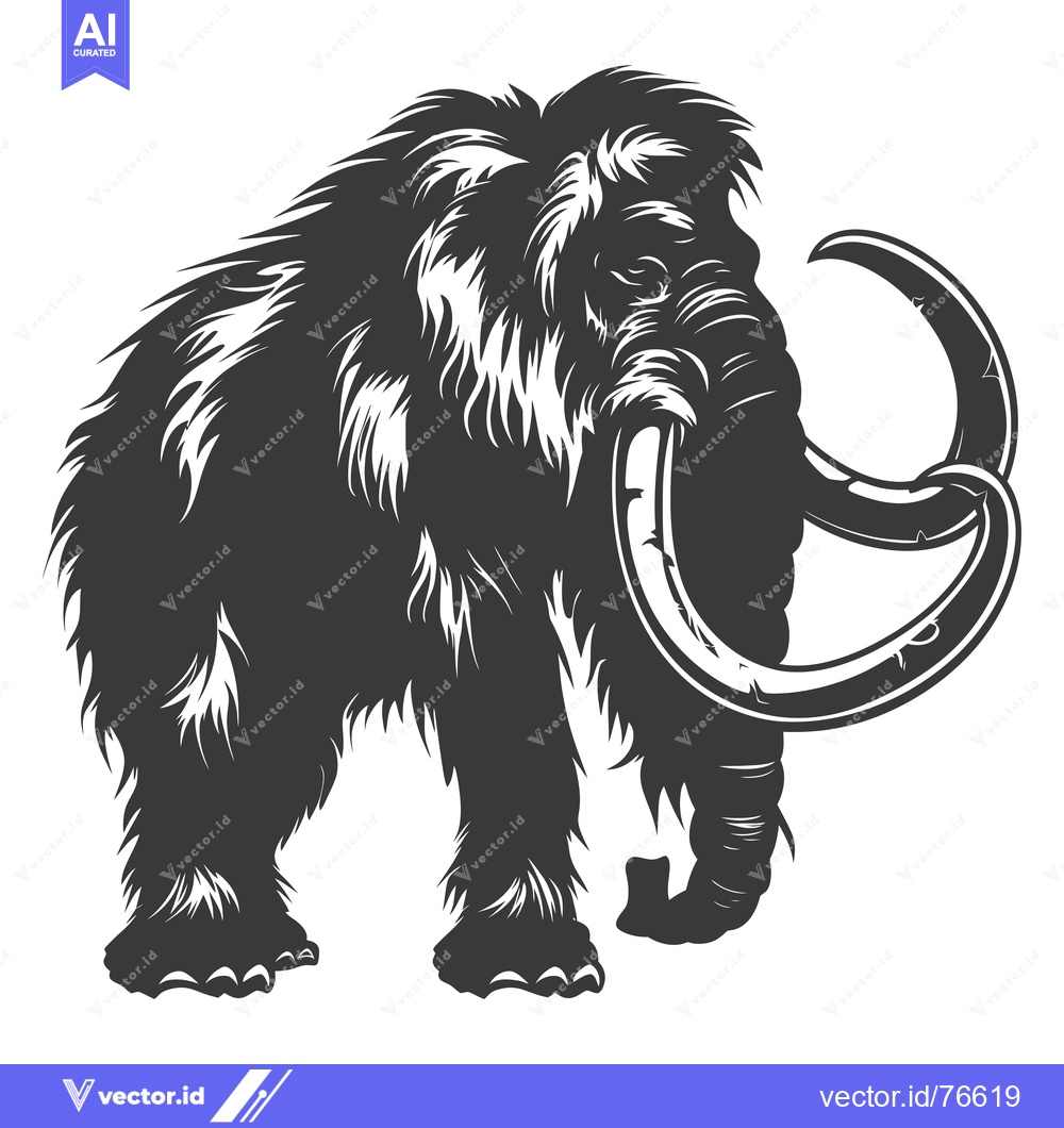 Premium Vector dari A Detailed Illustration of a Woolly Mammoth