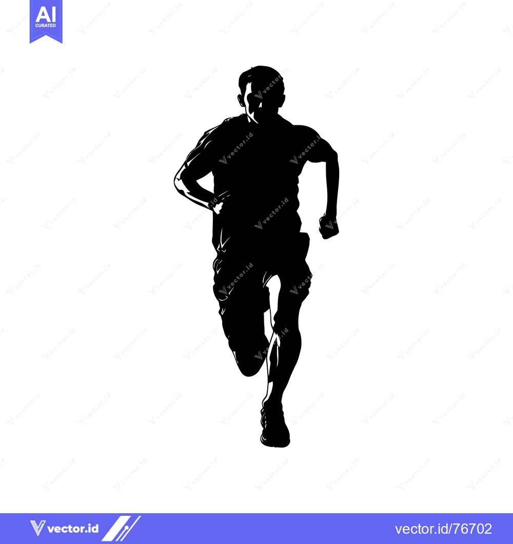 Premium Vector of Silhouette of a Man Running