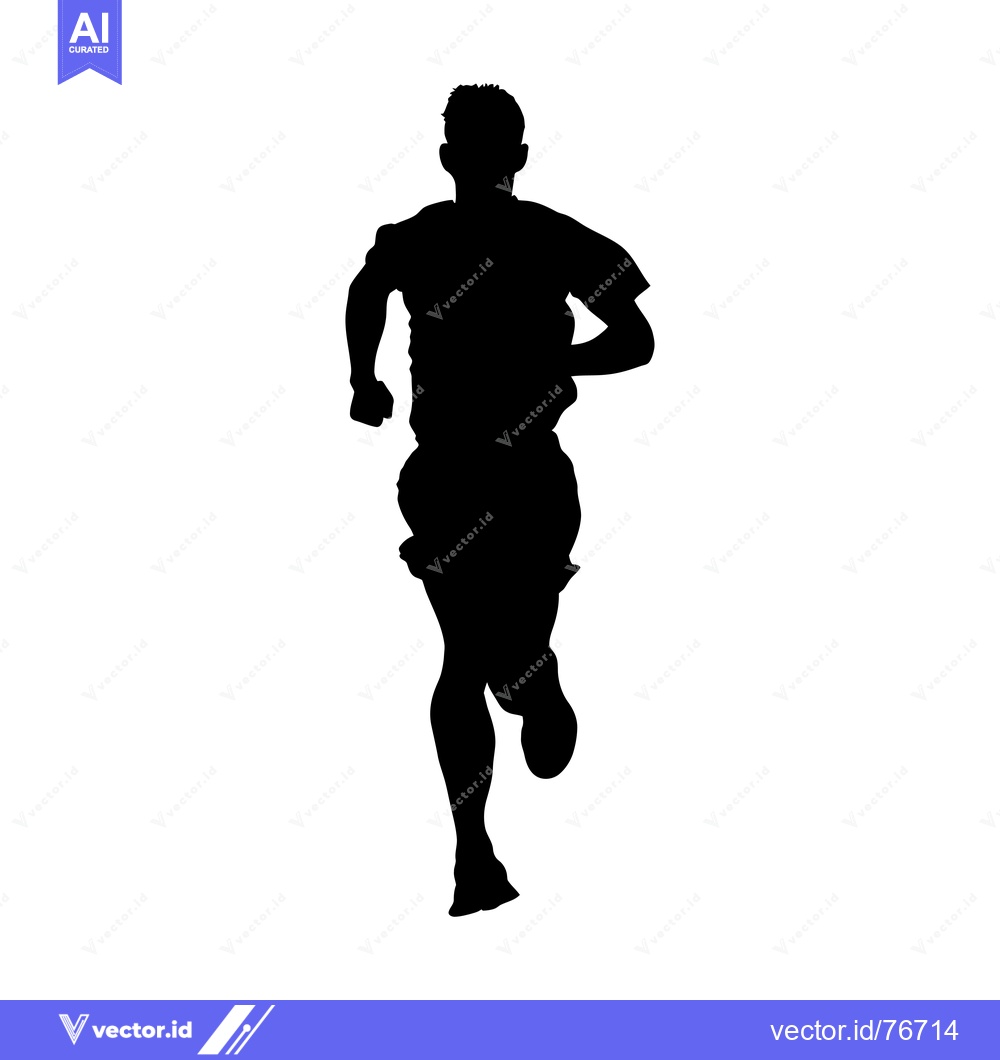Premium Vector dari Silhouette of a Man Running