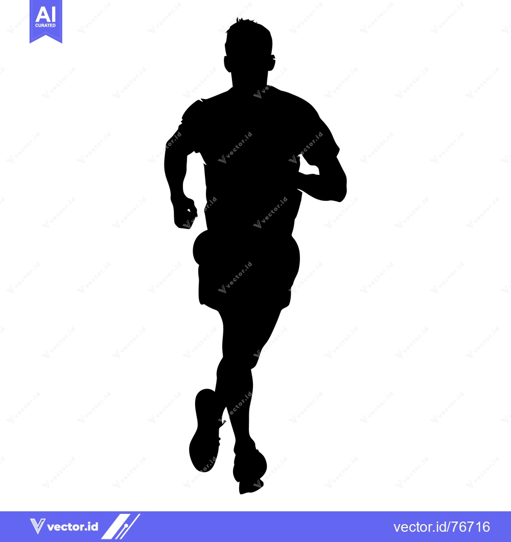 Premium Vector dari Silhouette of a Running Man