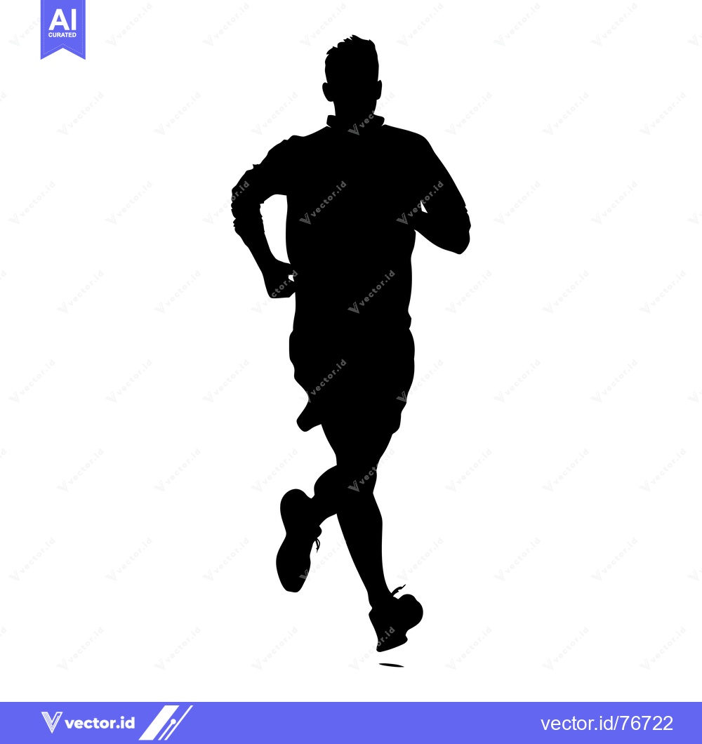 Premium Vector dari Silhouette of a Person Running in Motion