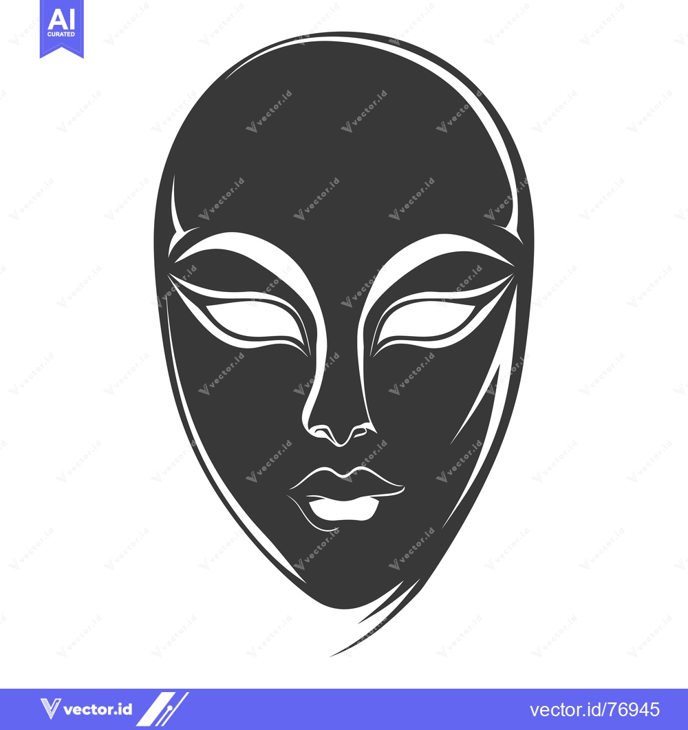 Premium Vector dari Black and White Outline of a Woman's Face