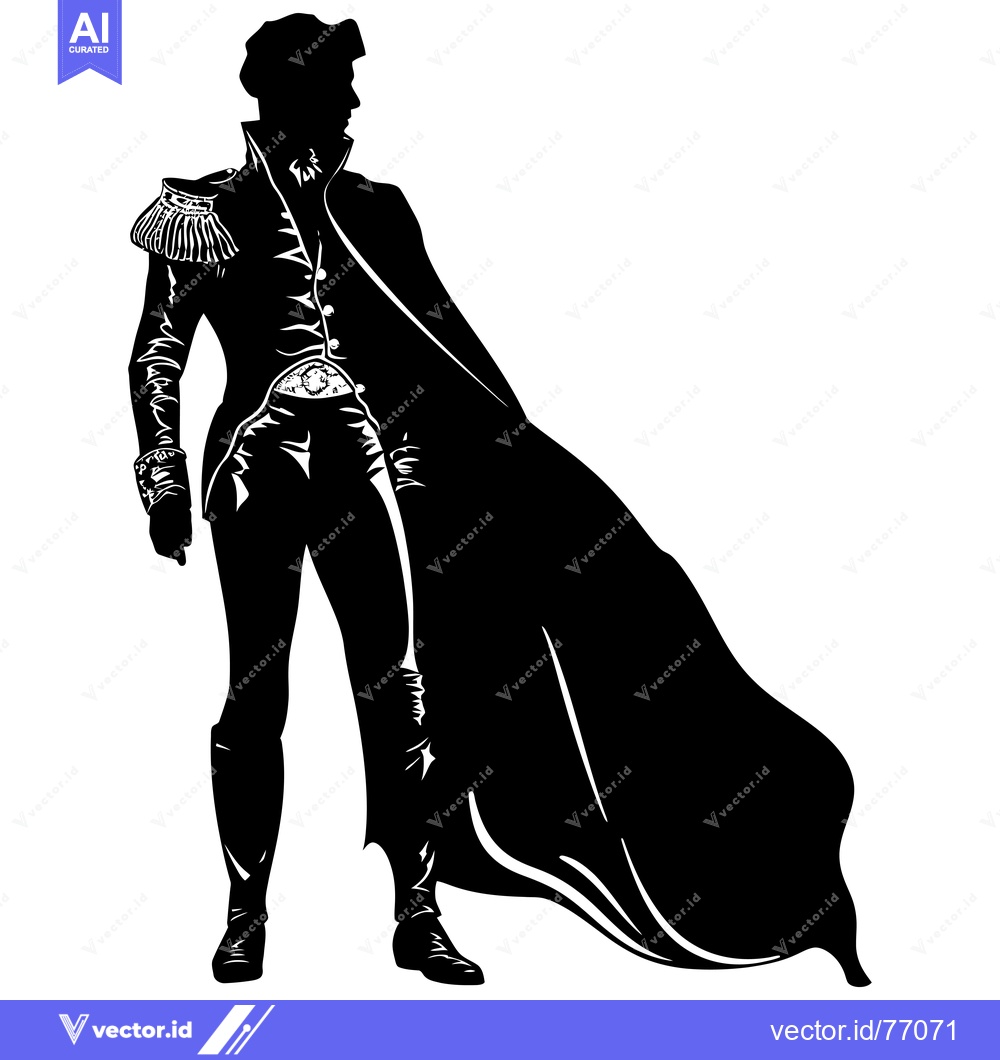 Premium Vector dari Silhouette of a Man in a Long Coat and Hat