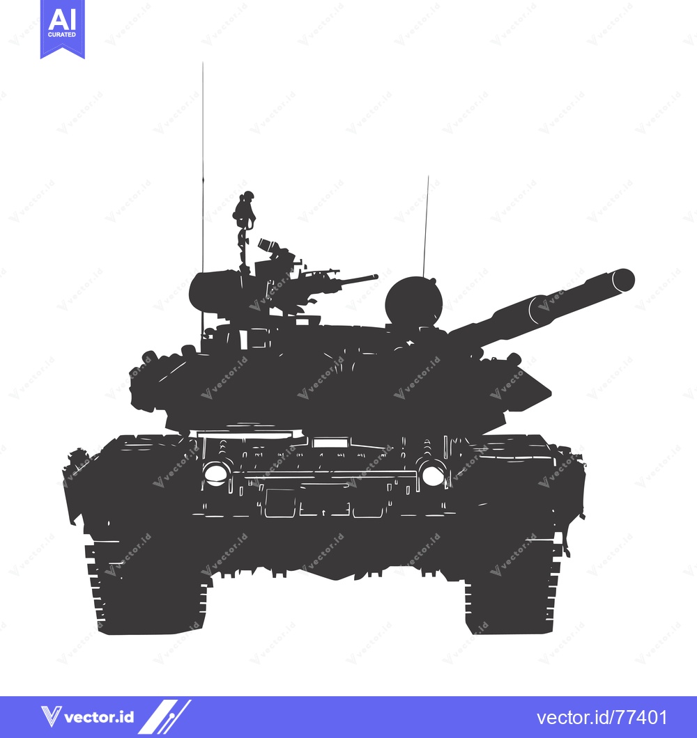 Premium Vector of Silhouette of a Russian T-72 Main Battle Tank