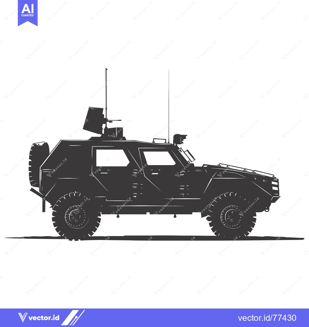Premium Vector dari Silhouette of a Military Armored Personnel Carrier