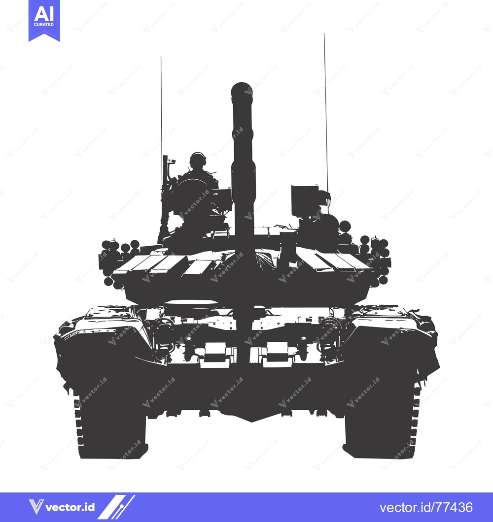 Premium Vector dari Silhouette of a Tank with a Soldier Inside