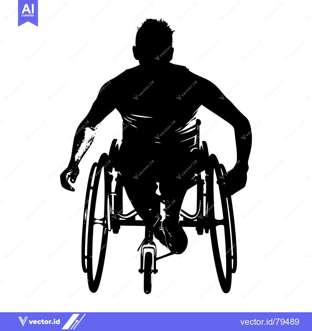 Premium Vector of Silhouette of a person in a wheelchair