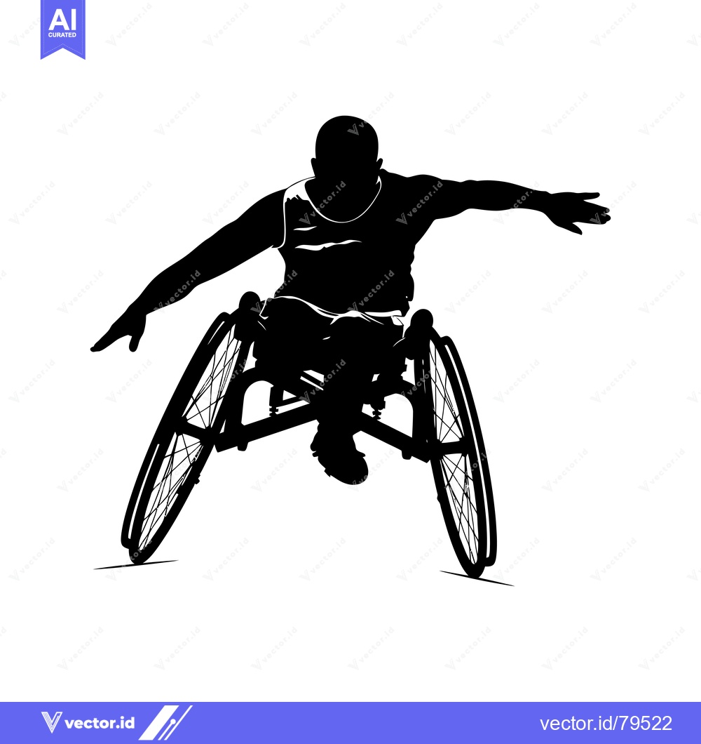 Premium Vector of Silhouette of a Person in a Wheelchair Reaching Out