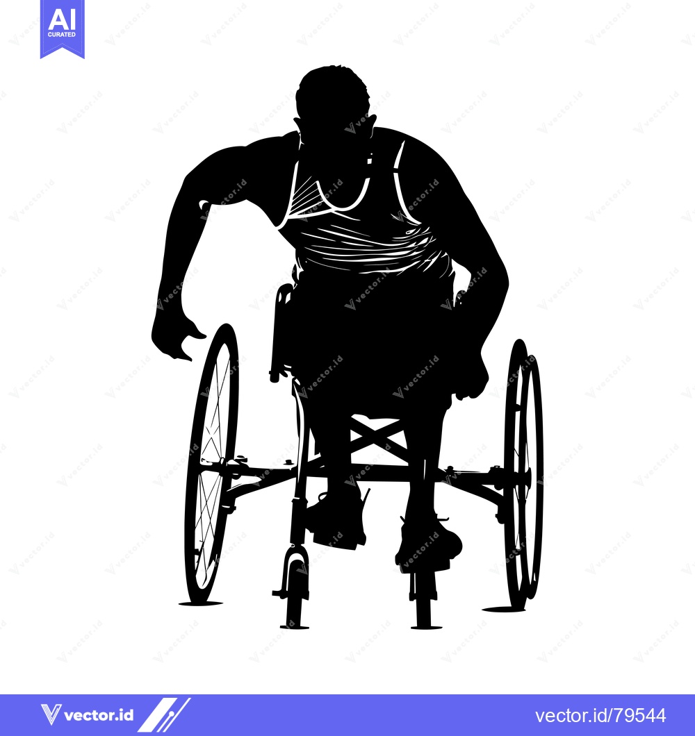 Premium Vector of Silhouette of a Person in a Wheelchair