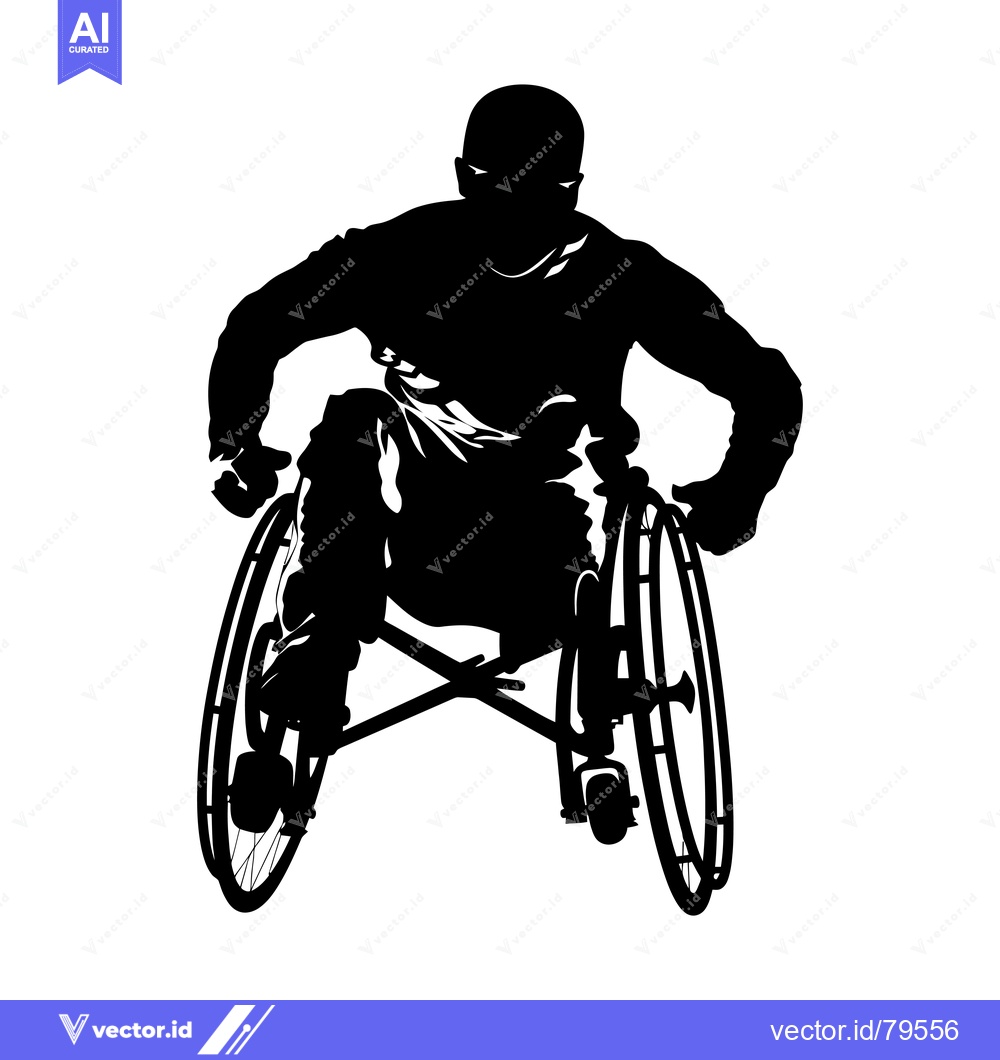 Premium Vector dari Silhouette of a Person in a Wheelchair