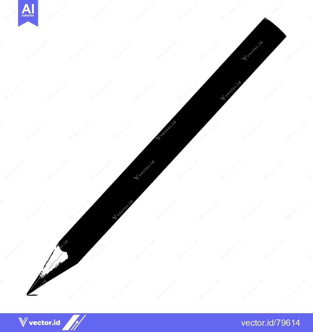 Premium Vector of A Black and White Pencil Drawing a Line on a White Background