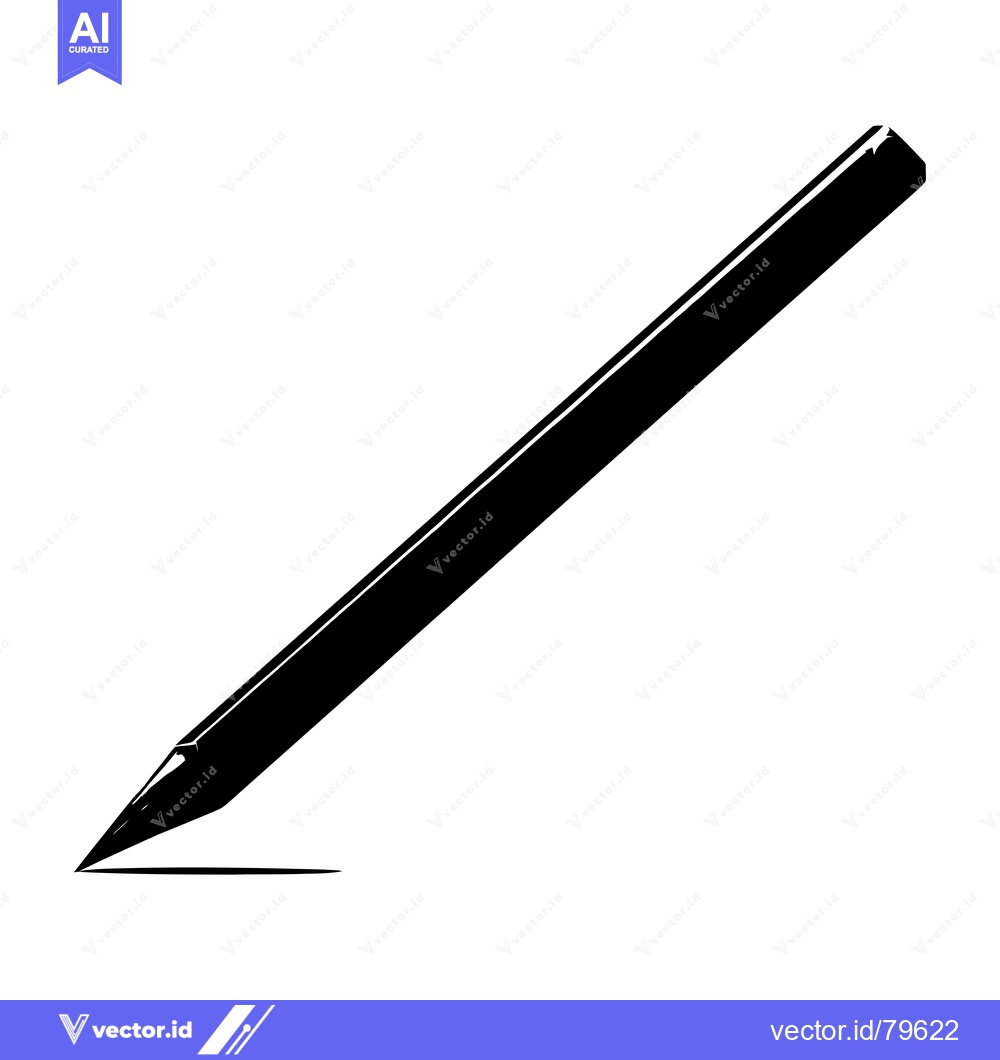 Premium Vector dari A black and white pencil with a sharp point drawing a line
