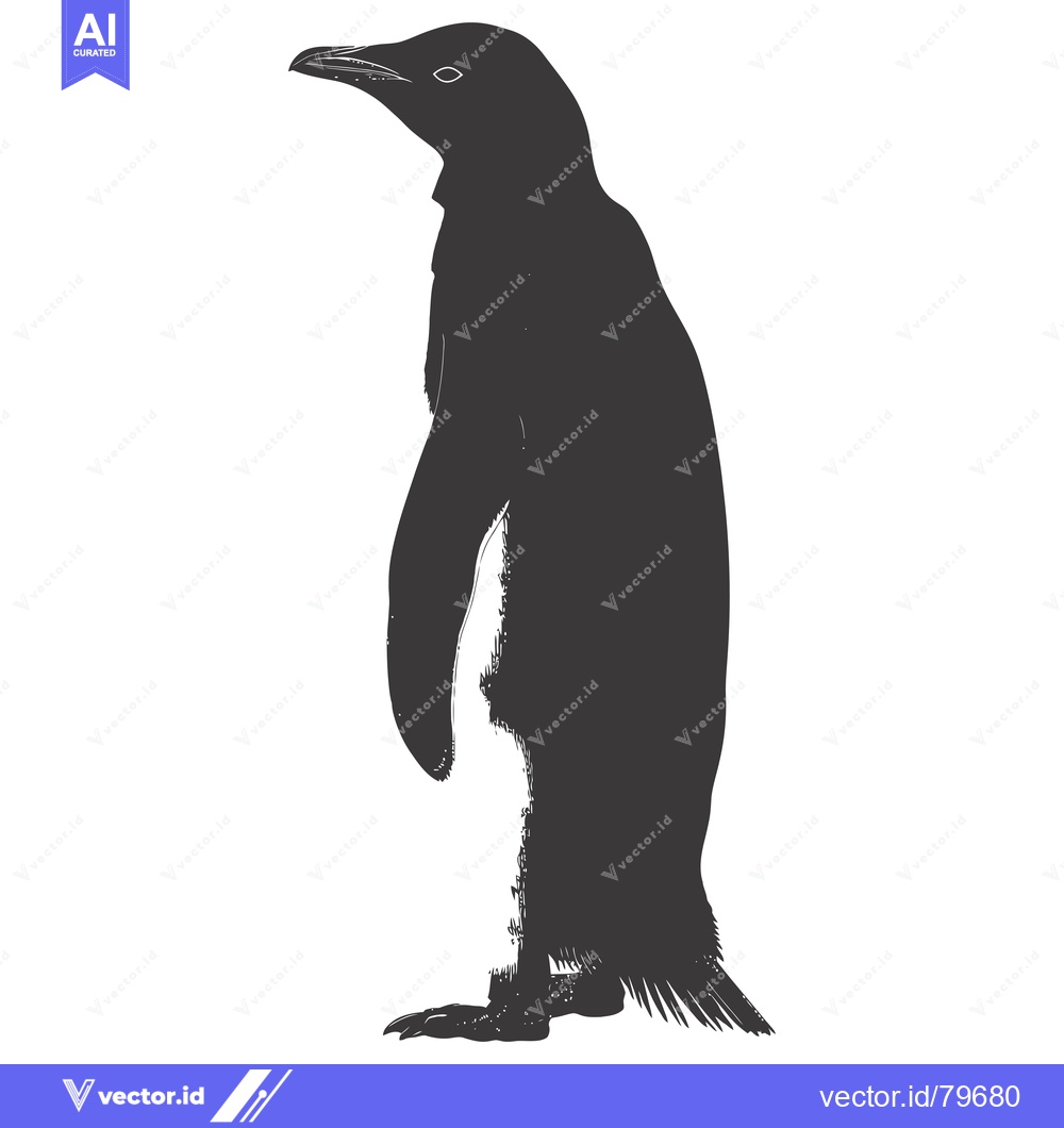 Premium Vector dari A Single Penguin Standing with Its Wings Folded