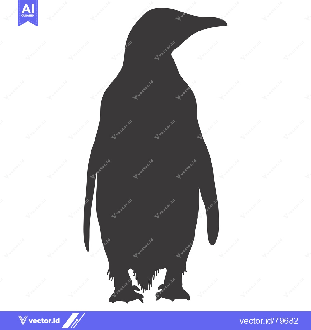 Premium Vector of Silhouette of a Standing Penguin