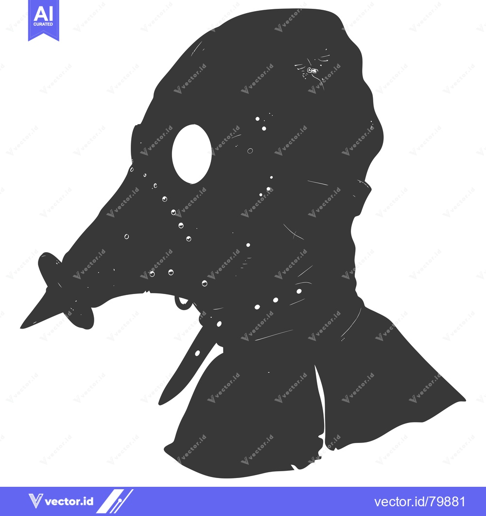 Premium Vector of Silhouette of a Person Wearing a Plague Doctor Mask