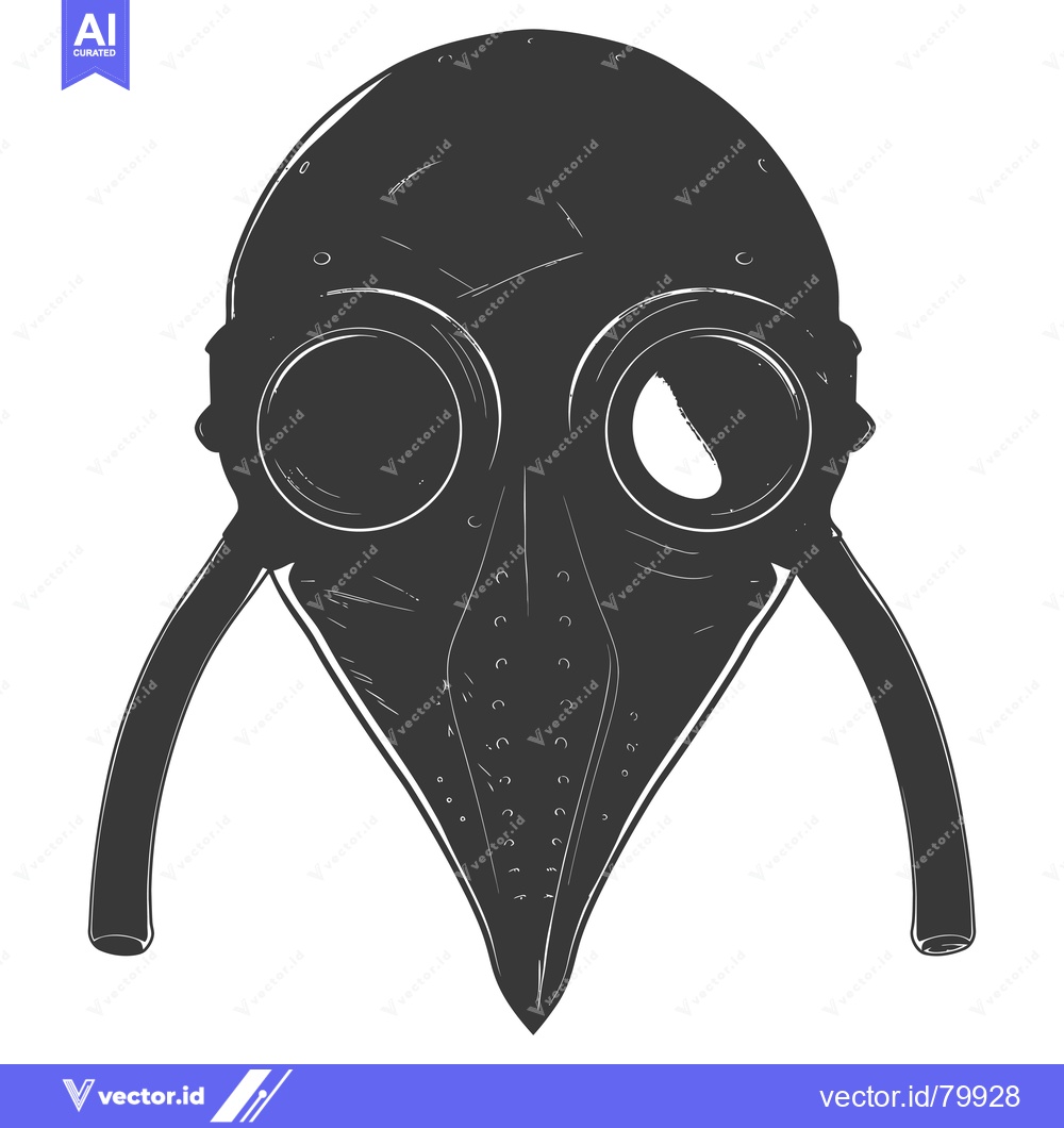 Premium Vector of Hand-drawn illustration of a vintage plague doctor mask