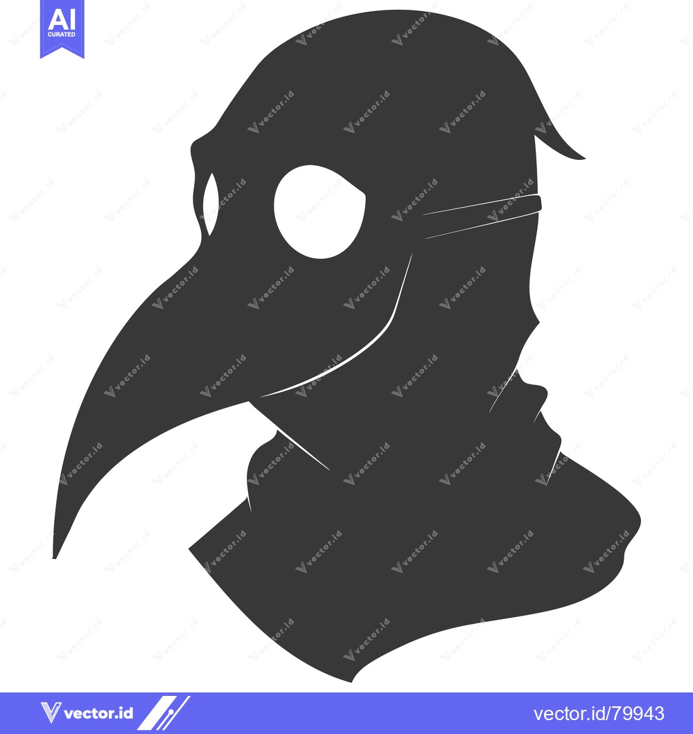 Premium Vector of Silhouette of a Person Wearing a Plague Doctor Mask
