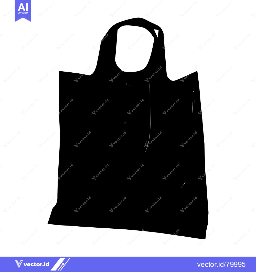 Premium Vector dari Black Silhouette of a Tote Bag