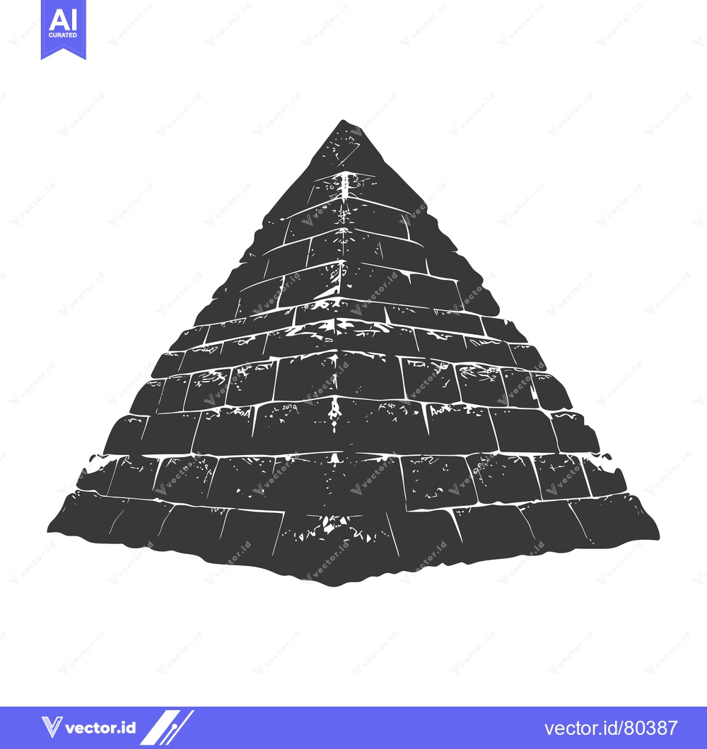 Premium Vector dari A Black and White Sketch of a Pyramid
