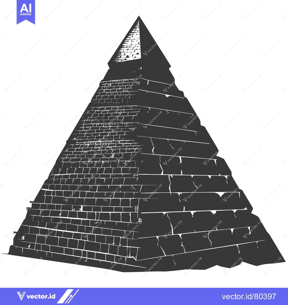 Premium Vector dari A Brick Pyramid Illustration