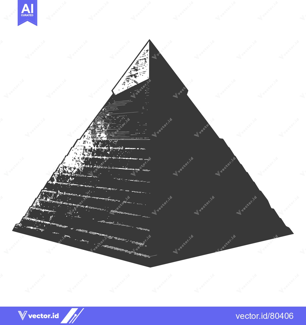 Premium Vector dari A Detailed Illustration of a Triangular Pyramid