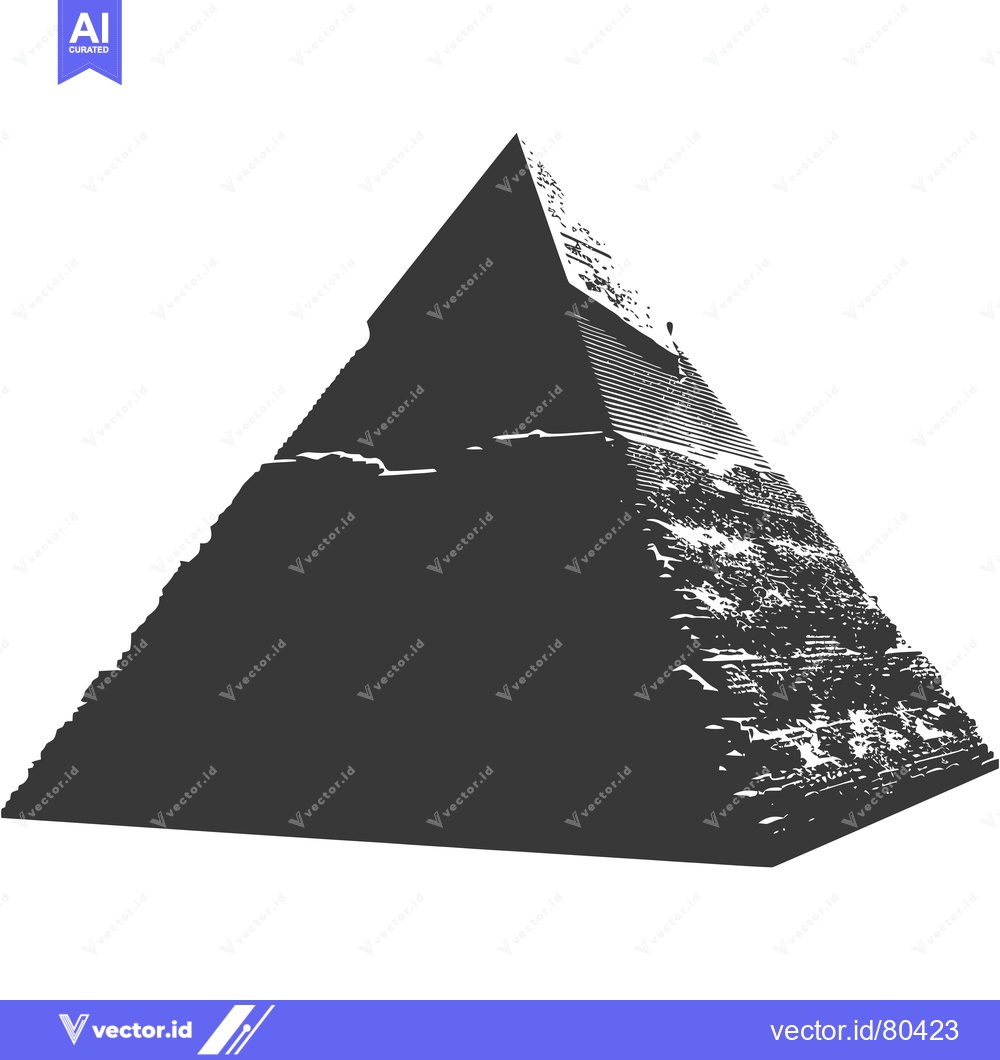 Premium Vector dari A Silhouette of a Stepped Pyramid