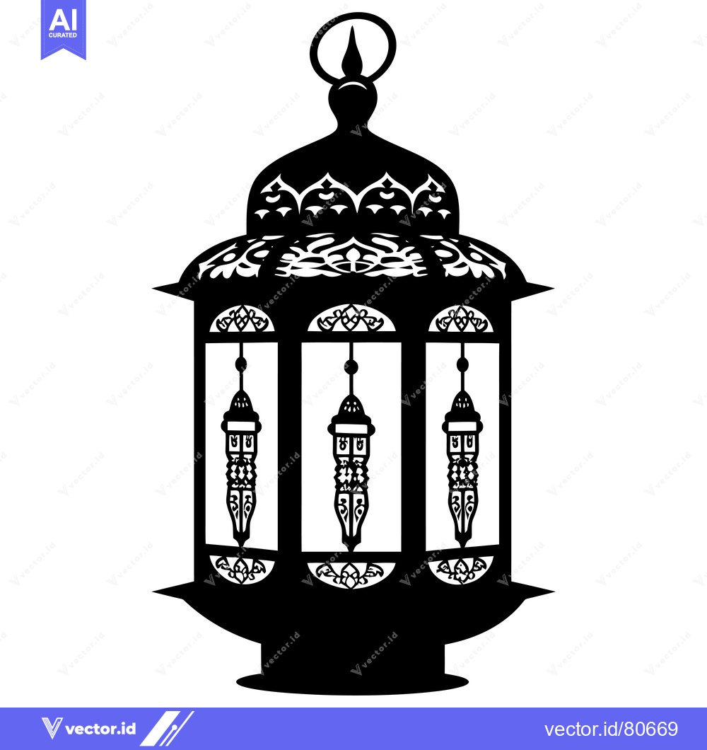 Premium Vector dari Ornate Islamic Lantern with Intricate Details