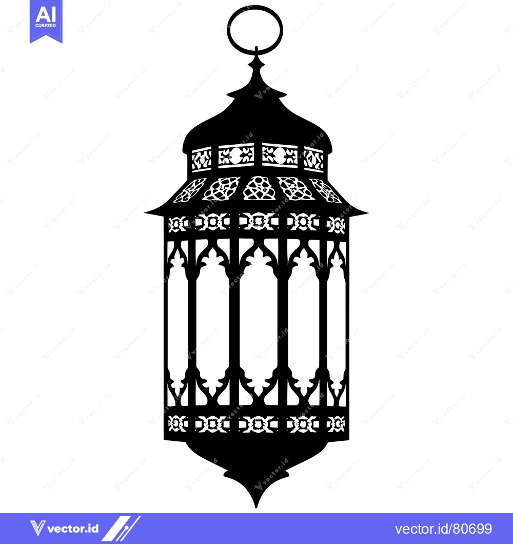 Premium Vector of Ornamental Hanging Lantern with Intricate Design
