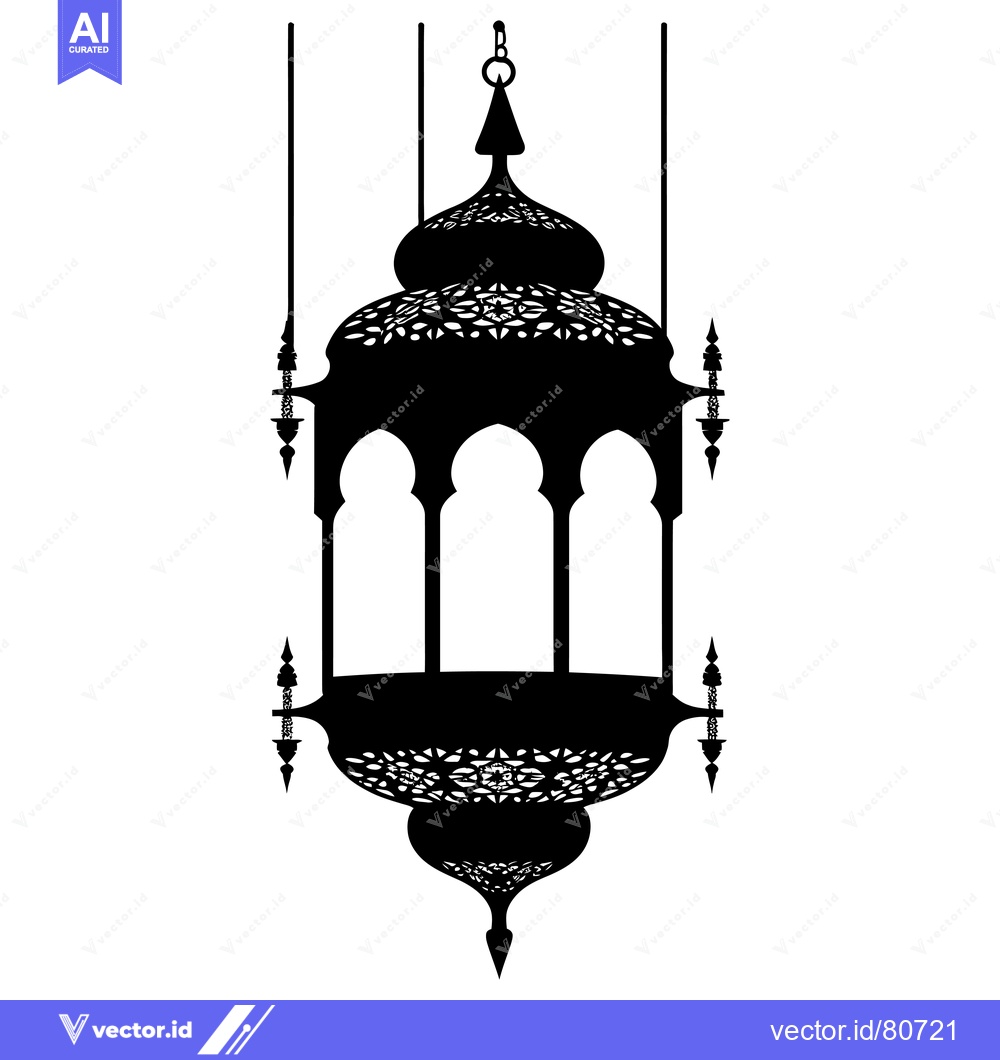 Premium Vector dari Ornate Hanging Lantern with Intricate Design