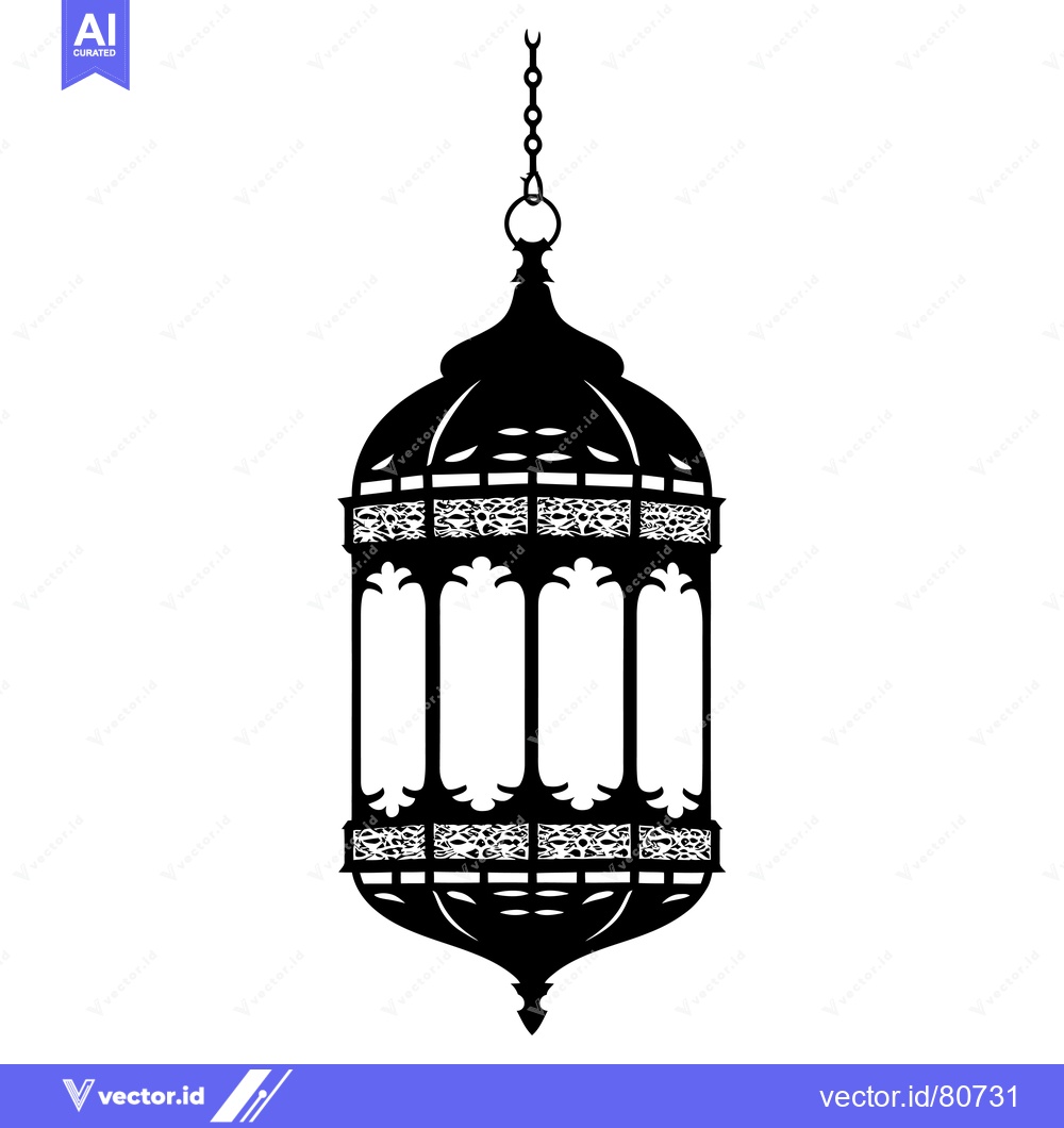 Premium Vector dari Ornate Hanging Lantern with Intricate Design