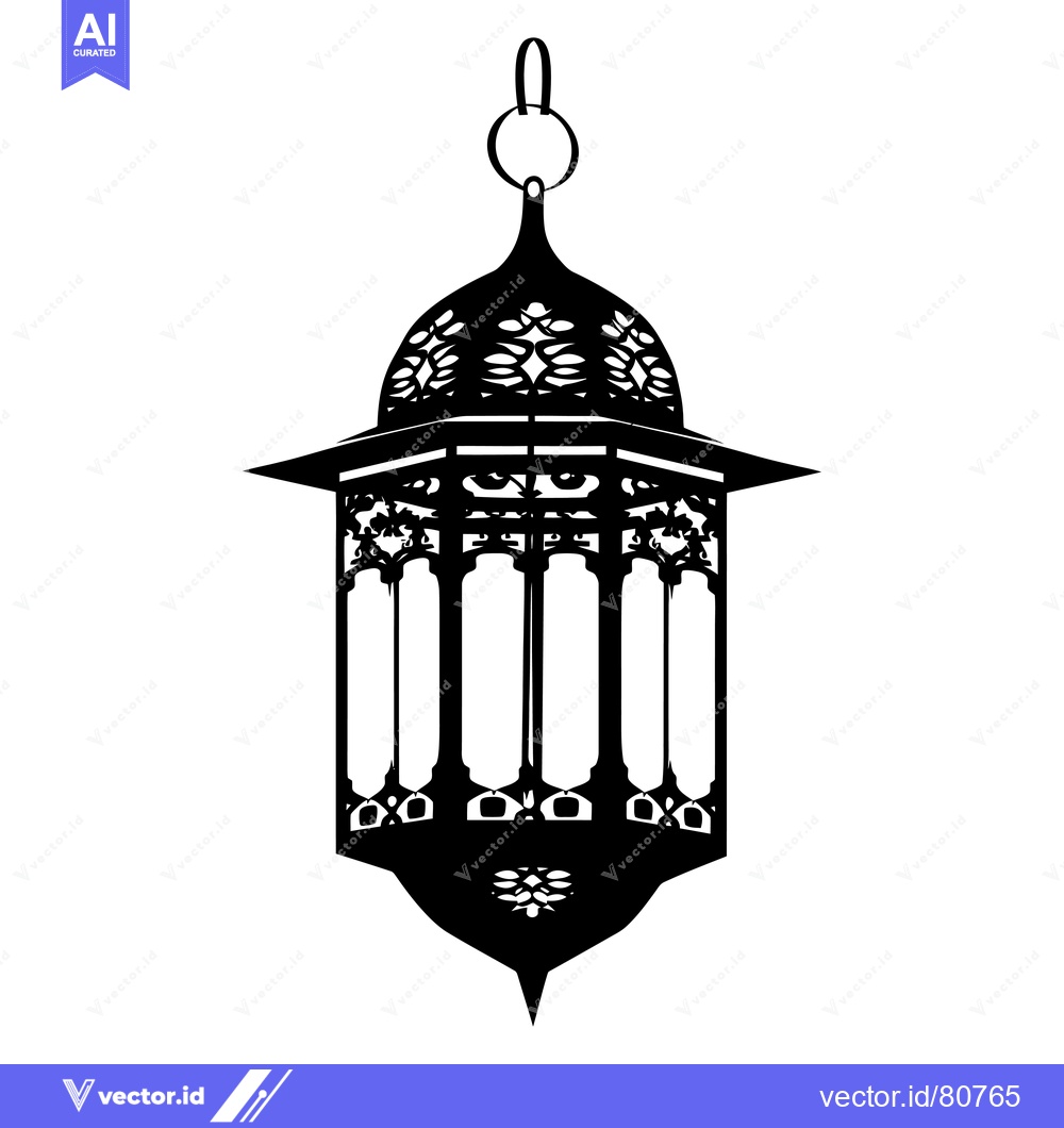 Premium Vector dari Ornamental Hanging Lantern with Intricate Design