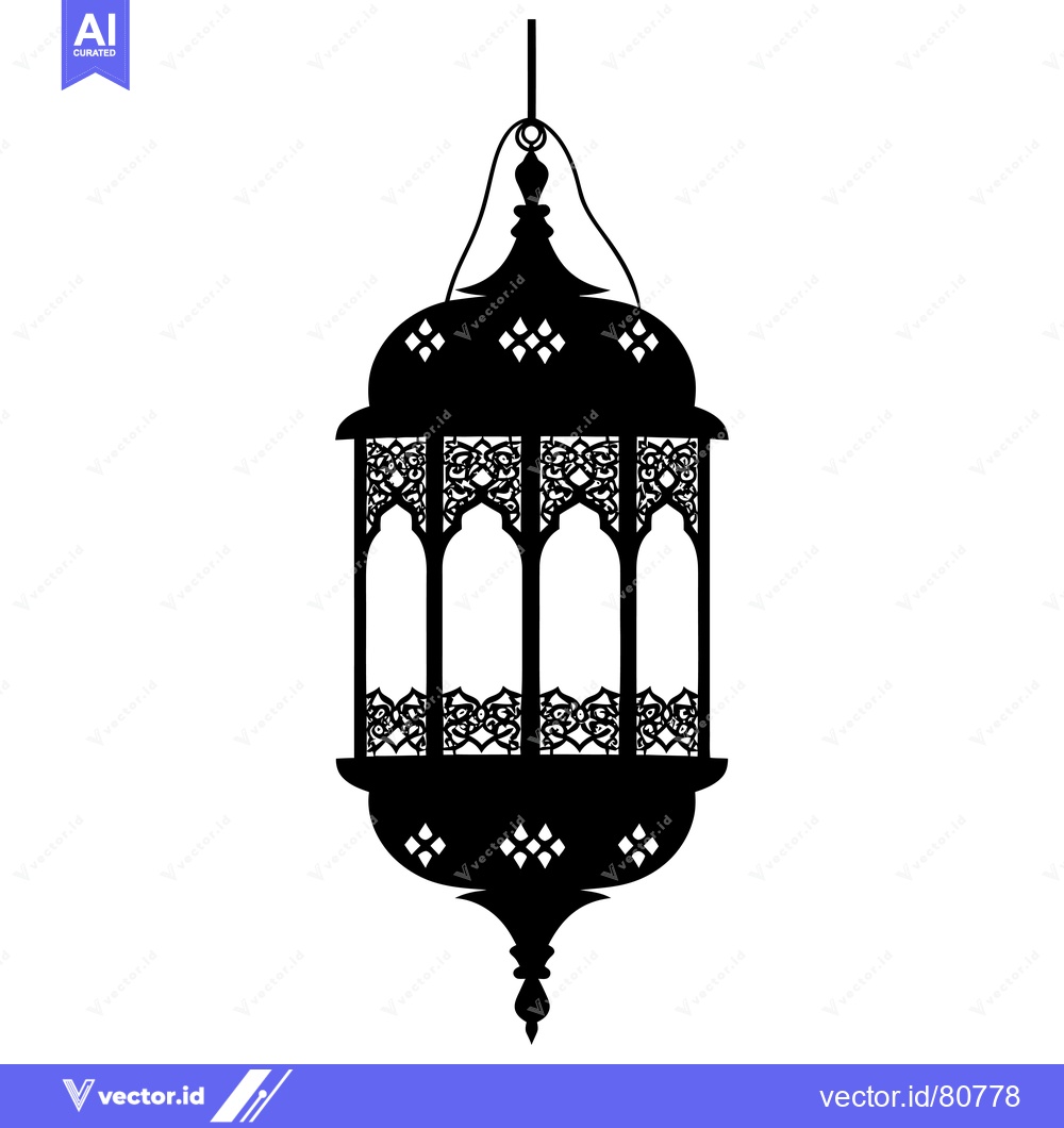 Premium Vector dari Ornate Hanging Lantern with Intricate Design