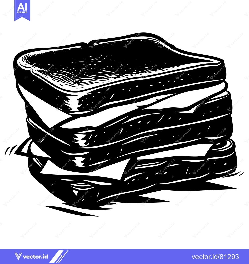 Premium Vector dari A Detailed Illustration of a Multi-Layered Sandwich