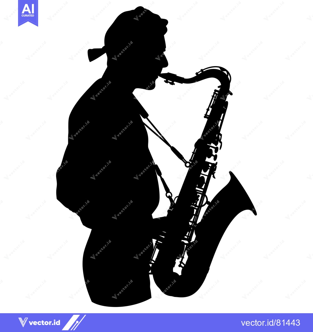 Premium Vector of Silhouette of a Saxophone Player