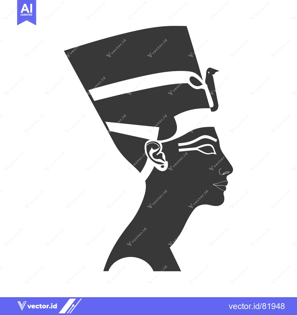 Premium Vector of Silhouette of an Egyptian Queen Wearing a Headpiece