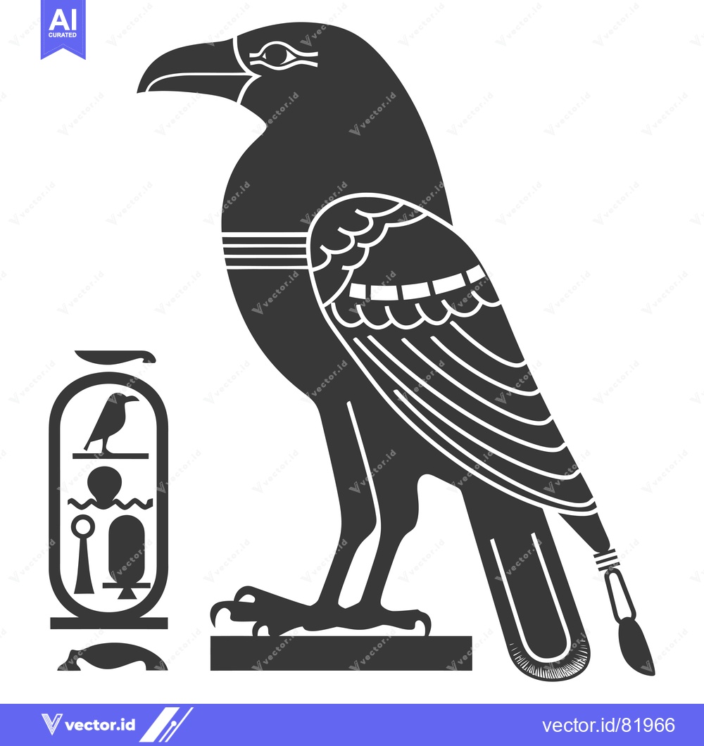 Premium Vector dari Hieroglyphic Representation of the Egyptian God Horus