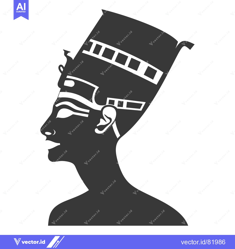 Premium Vector of Silhouette of an Egyptian Woman Wearing a Traditional Headpiece