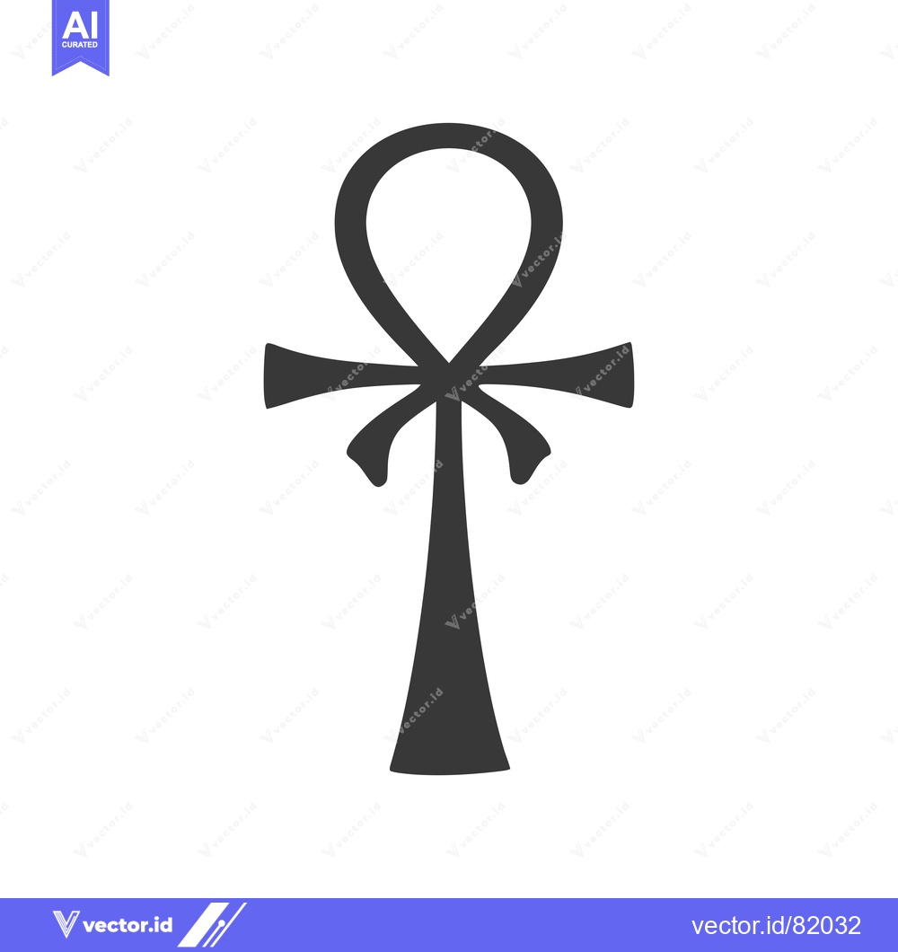 Premium Vector of Ankh, a Symbolic Egyptian Hieroglyphic Cross