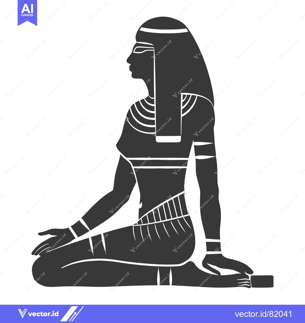 Premium Vector dari Silhouette of an Egyptian Woman in Traditional Clothing
