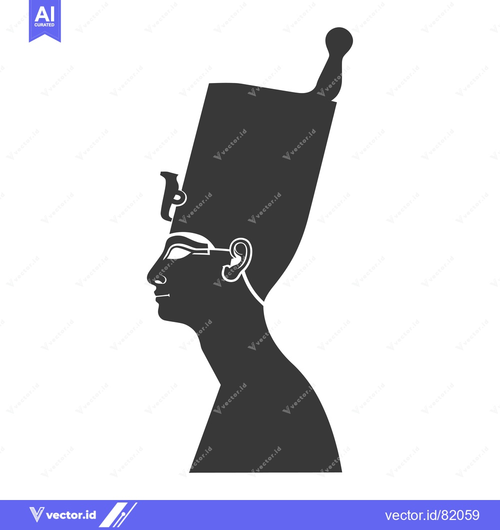 Premium Vector dari Silhouette of an Egyptian Pharaoh in Profile with a Tall Headpiece