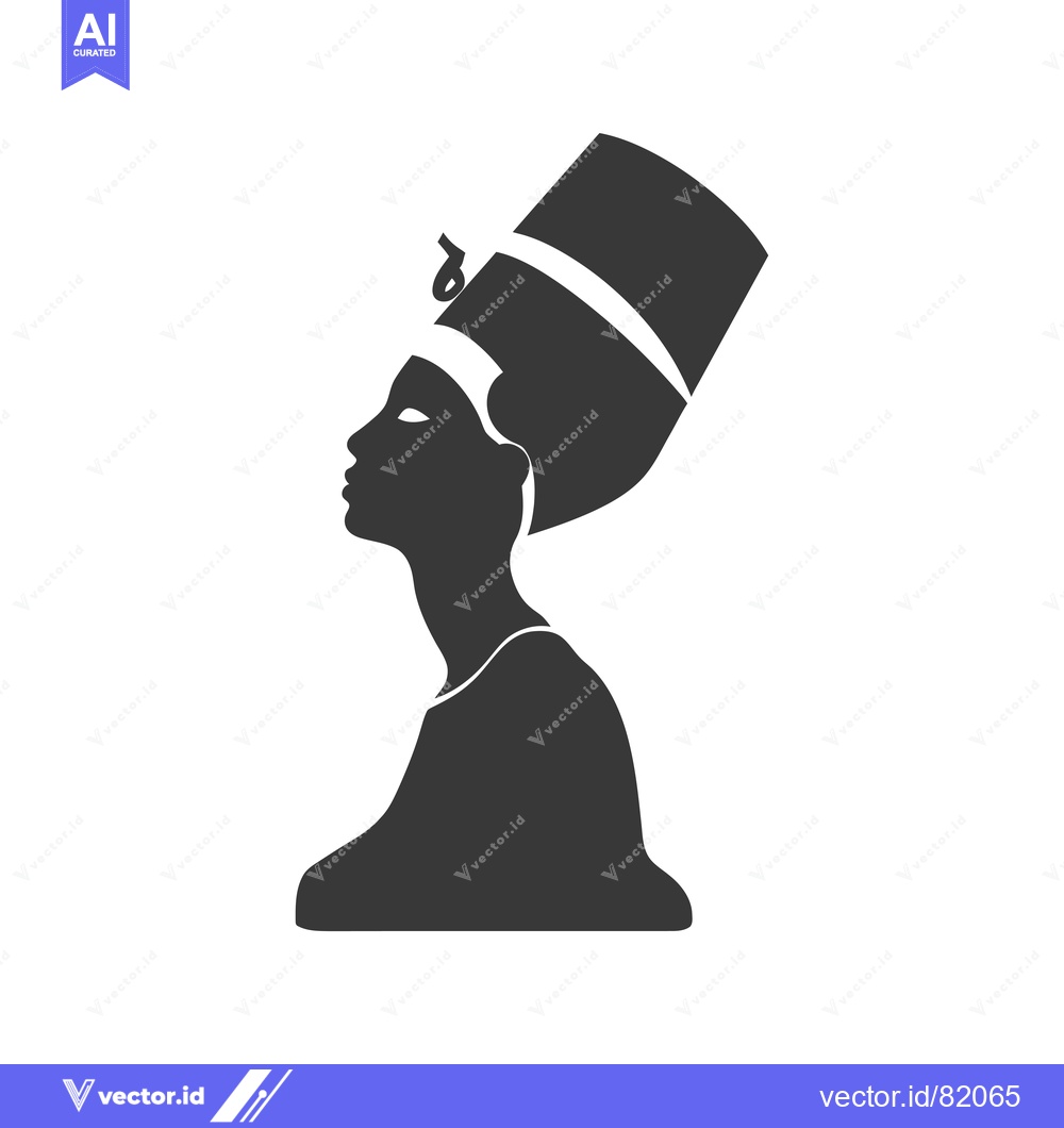 Premium Vector of Silhouette of an Egyptian Queen Wearing a Headpiece