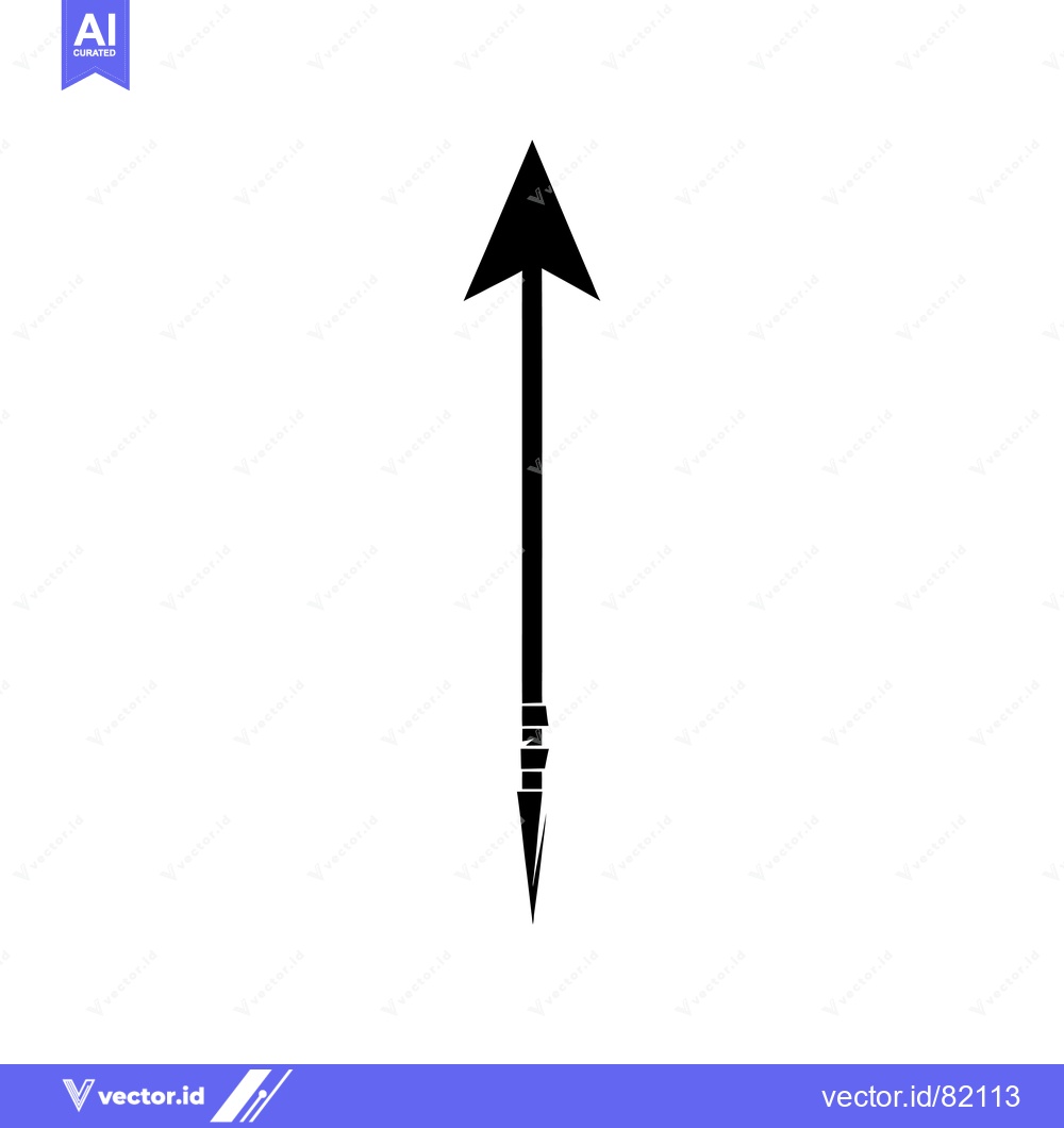 Premium Vector of Black Arrow Icon Pointing Upwards